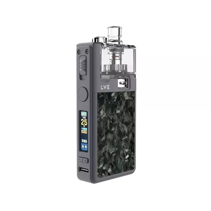 LVE Orion II Pro Pod Vape Kit in Gray Forged Carbon Colour, Built-in 1900mAh Lipo Battery with a 0.99 TFT Colour Screen - Great with Nic Salt Vape Juices