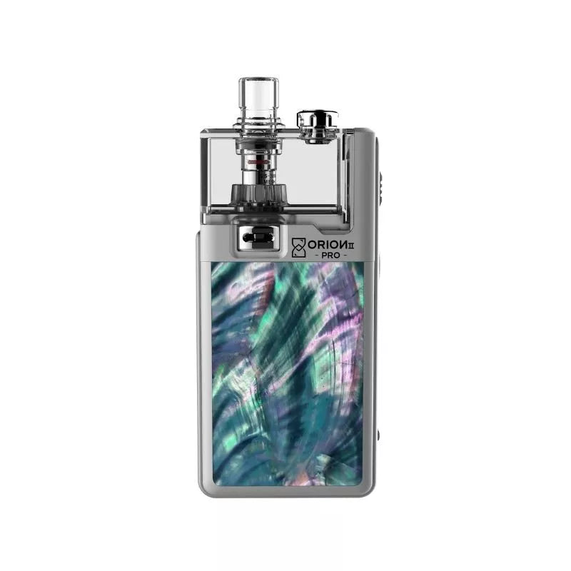 LVE Orion II Pro Pod Vape Kit in silver abalone Colour, Built-in 1900mAh Lipo Battery with a 0.99 TFT Colour Screen - Great with Nic Salt Vape Juices
