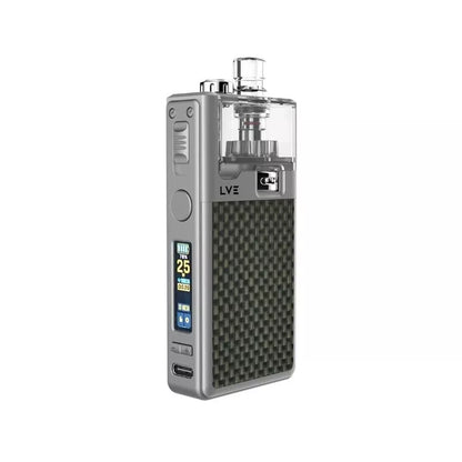 LVE Orion II Pro Pod Vape Kit in Silver Textured Carbon Colour, Built-in 1900mAh Lipo Battery with a 0.99 TFT Colour Screen - Great with Nic Salt Vape Juices