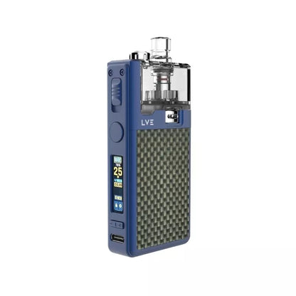 LVE Orion II Pro Pod Vape Kit in Blue Textured Carbon Colour, Built-in 1900mAh Lipo Battery with a 0.99 TFT Colour Screen - Great with Nic Salt Vape Juices