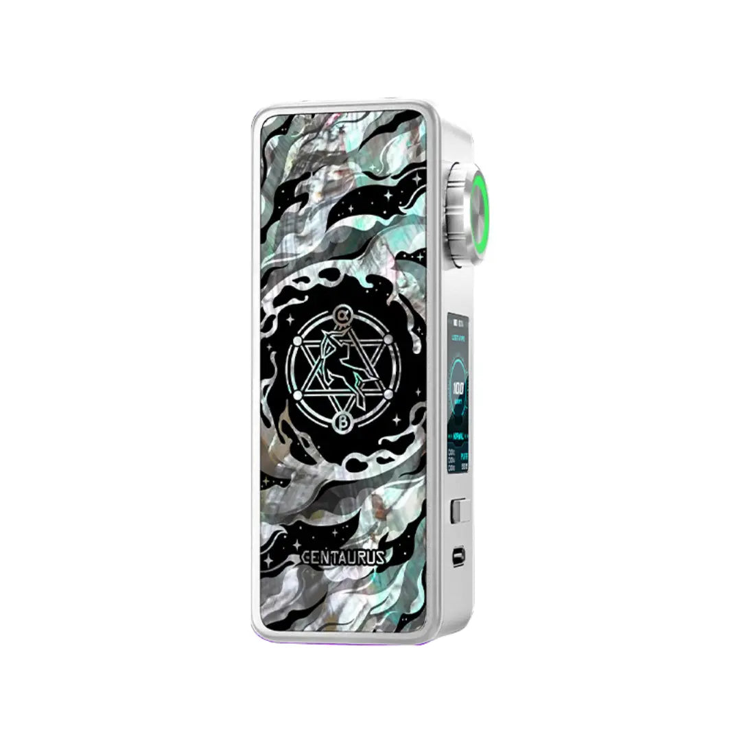 Lost Vape Centaurus M100 Box Mod in Moonlight Shell Colour can be used with Sub-ohm Vape Tanks or Rebuildable Vape Tanks