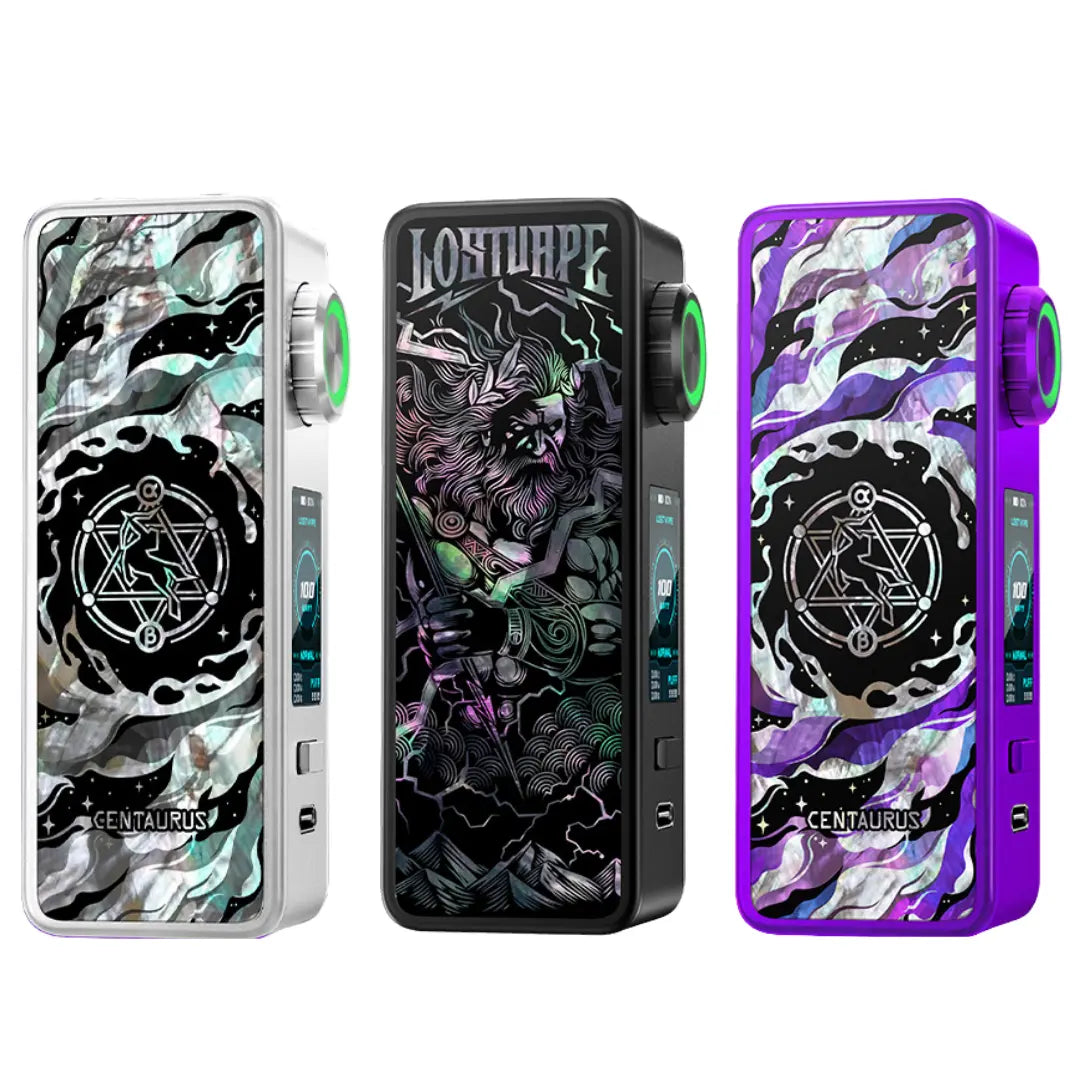 Lost Vape Centaurus M100 Box Mod can be used with Sub-ohm Vape Tanks or Rebuildable Vape Tanks