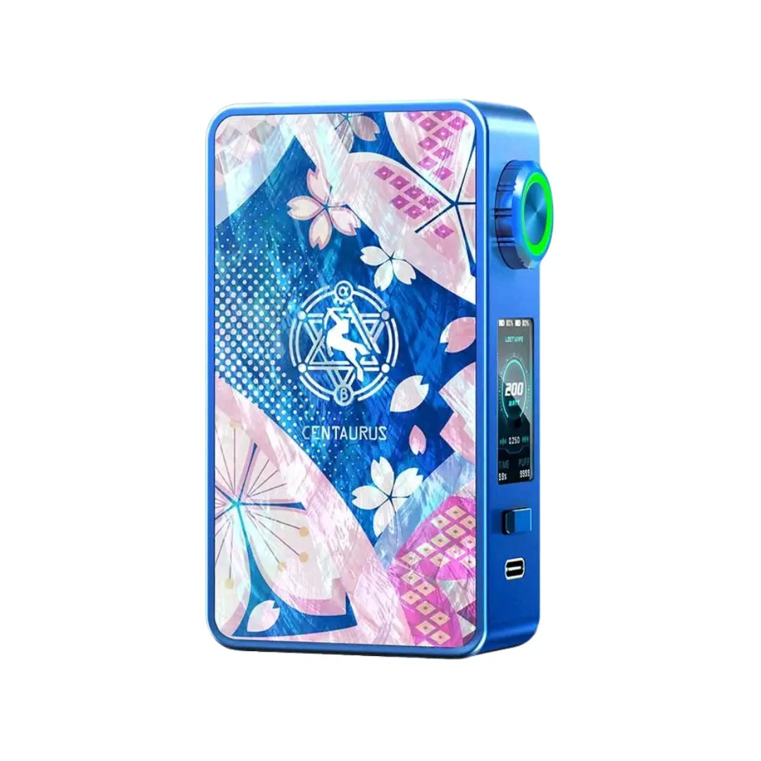 Lost Vape Centaurus M200 Box Mod in Sakura Dance Colour can be used with Sub-ohm Vape Tanks or Rebuildable Vape Tanks