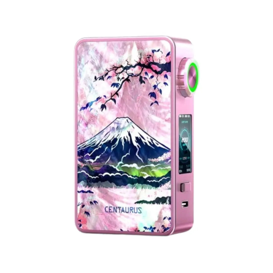 Lost Vape Centaurus M200 Box Mod In Sakura Fuji Colour can be used with Sub-ohm Vape Tanks or Rebuildable Vape Tanks