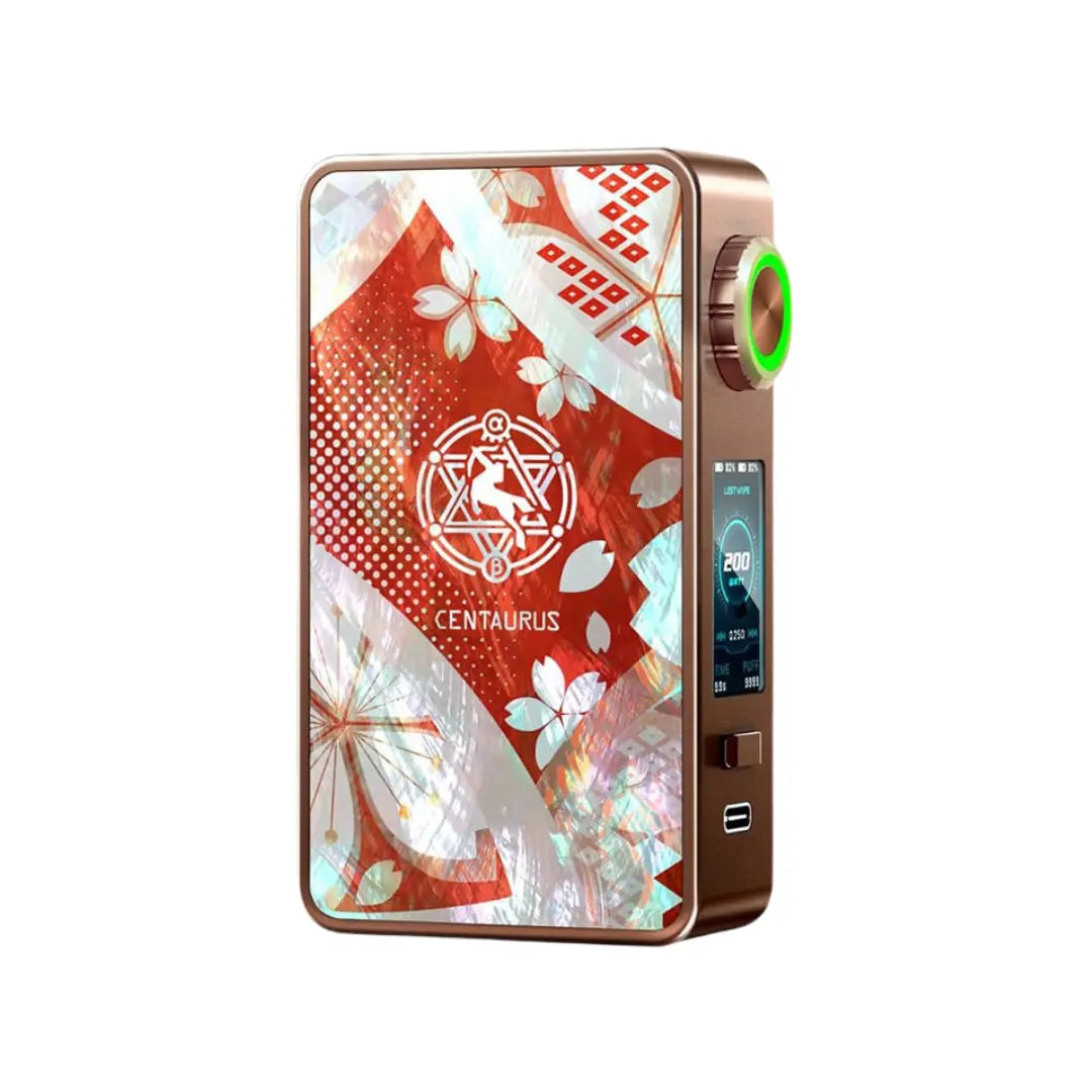 Lost Vape Centaurus M200 Box Mod in Sakura Waltz Colour can be used with Sub-ohm Vape Tanks or Rebuildable Vape Tanks