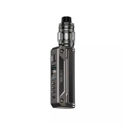 Lost Vape Thelema Solo 100w Gunmetal Carbon Fibre Colour Vape Kit with Centaurus Sub-ohm Vape Tank great for DTL Vaping with 70VG/30PG Shortfill Vape Juice