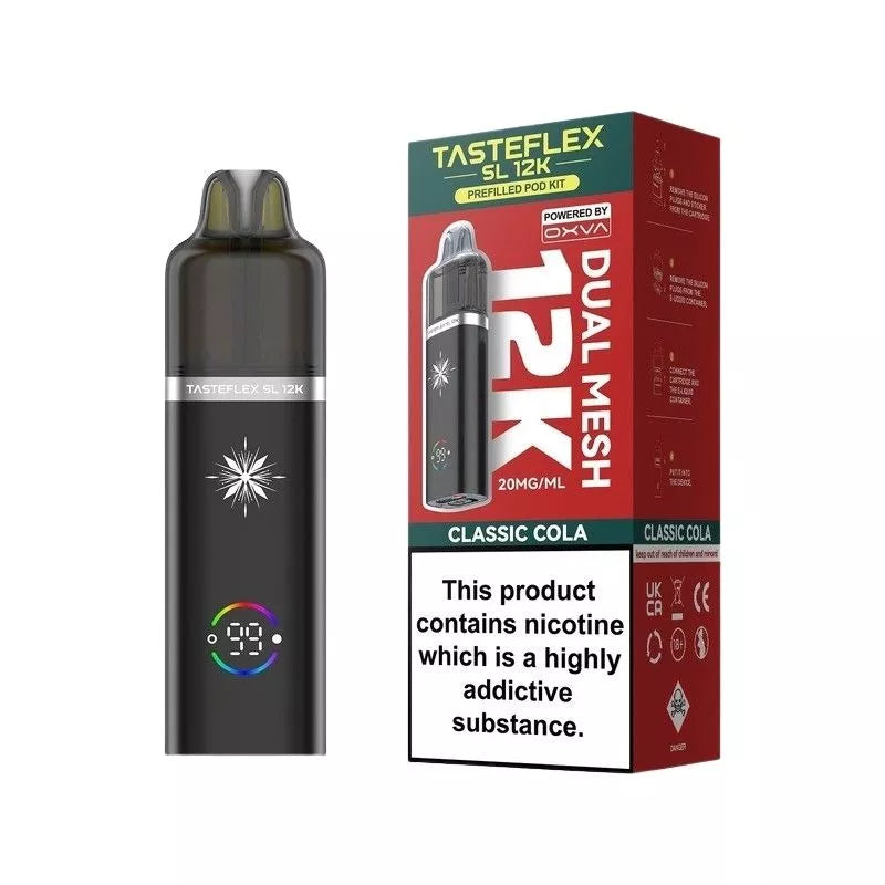 OXVA Tasteflex SL 12K Prefilled Pod Kit Classic Cola Flavour with Built-in 900mAh Battery giving up to 12,000 puffs