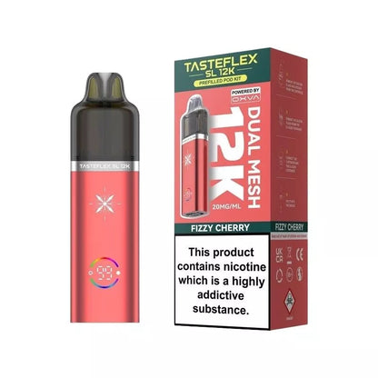 OXVA Tasteflex SL 12K Prefilled Pod Kit Fizzy Cherry Flavour with Built-in 900mAh Battery giving up to 12,000 puffs
