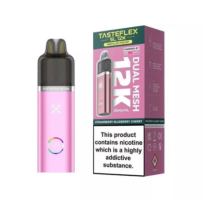 OXVA Tasteflex SL 12K Prefilled Pod Kit Strawberry Blueberry Cherry Flavour with Built-in 900mAh Battery giving up to 12,000 puffs