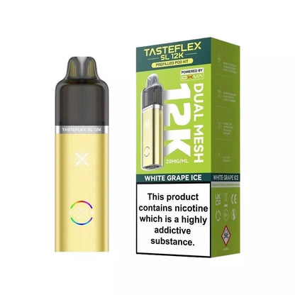 OXVA Tasteflex SL 12K Prefilled Pod Kit White Grape Ice Flavour with Built-in 900mAh Battery giving up to 12,000 puffs