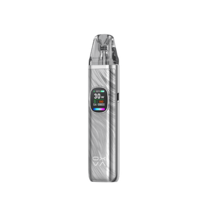 OXVA Xlim Pro 2 Pod Vape Kit in platinum grey with digital display, sleek and modern design.