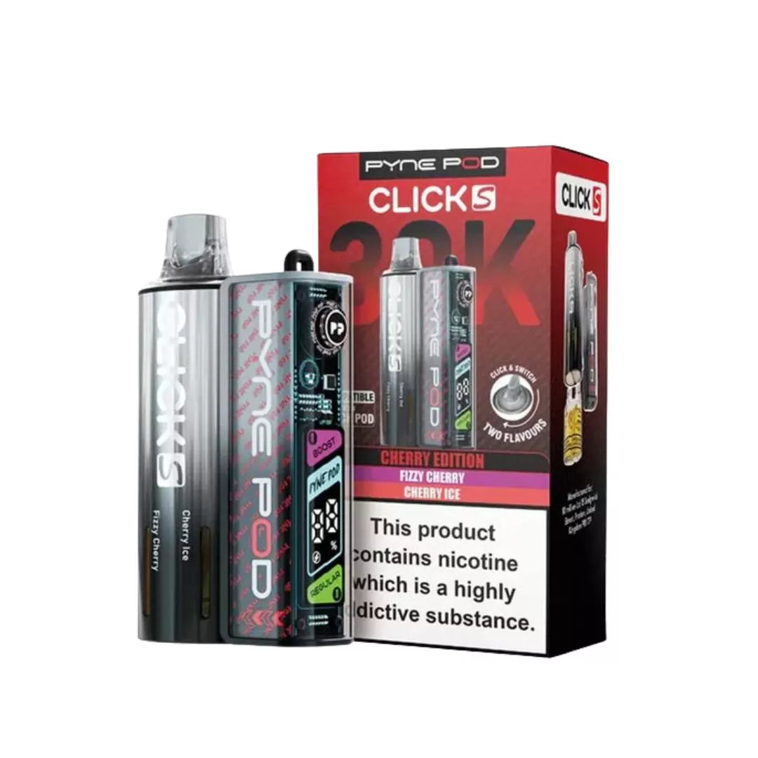 Pyne Pod Click S 30K Vape Kit Cherry Edition Dual Flavours - Fizzy Cherry & Cherry Ice