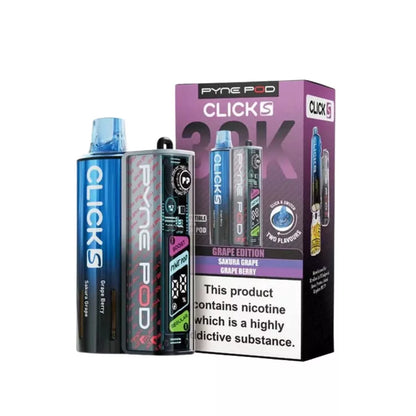 Pyne Pod Click S 30K Vape Kit Grape Edition Dual Flavours - Sakura Grape & Grape Berry