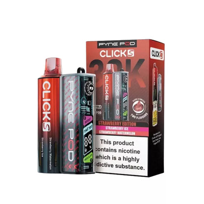 Pyne Pod Click S 30K Vape Kit Strawberry Edition Dual Flavours - Strawberry Ice & Strawberry Watermelon