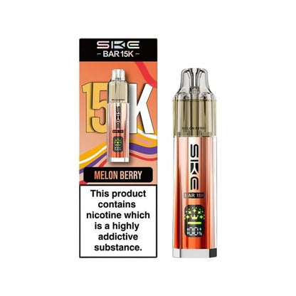 SKE Bar 15K Prefilled Pod Kit Melon Berry Flavour with a Built-in 850mAh Battery prefilled with 20mg of Nic salt E-liquid Great for MTL Vaping