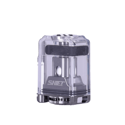 Shift Boro Tank V1.5 by Vaperz Cloud in gunmetal, transparent design.