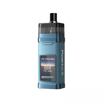 Smoant Pasito 3 Pod Vape Kit in Blue Azur Colour with a built-in Rechargeable Internal 2800mAh Battery and  Compatible with K-Series Coils