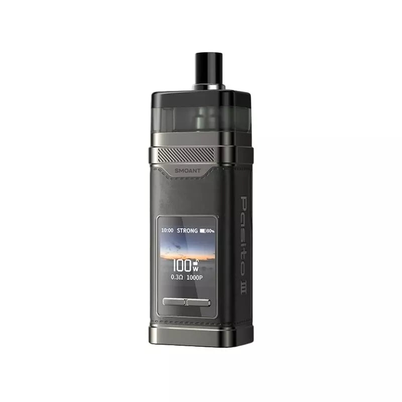Smoant Pasito 3 Pod Vape Kit in Space Grey Colour with a built-in Rechargeable Internal 2800mAh Battery and  Compatible with K-Series Coils