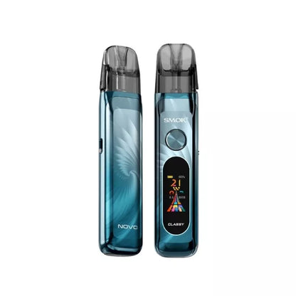 Smok Novo Classy Pod Kit Lake Blue Colour with a built-in 1350mAh Battery and 0.96 TFT Display great for MTL Vaping with nic salt e-liquids.