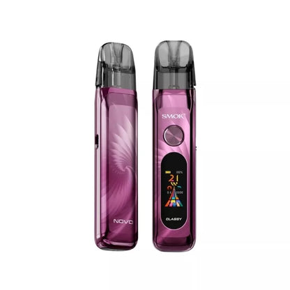 Smok Novo Classy Pod Kit Pink Rose Colour with a built-in 1350mAh Battery and 0.96 TFT Display great for MTL Vaping with nic salt e-liquids.