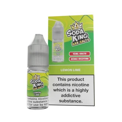 Soda King Bar Nic Salt 10ml - Pack of 10 Available In Lemon Lime Flavour