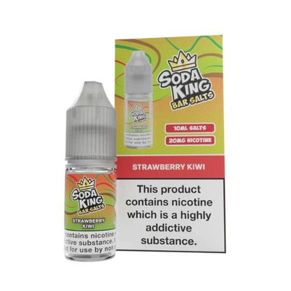 Soda King Bar Nic Salt 10ml - Pack of 10 Available In Strawberry Kiwi Flavour