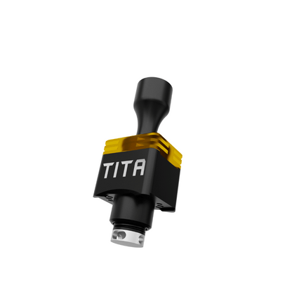 TITA X2 RBA in black, with a sleek design and yellow accents.