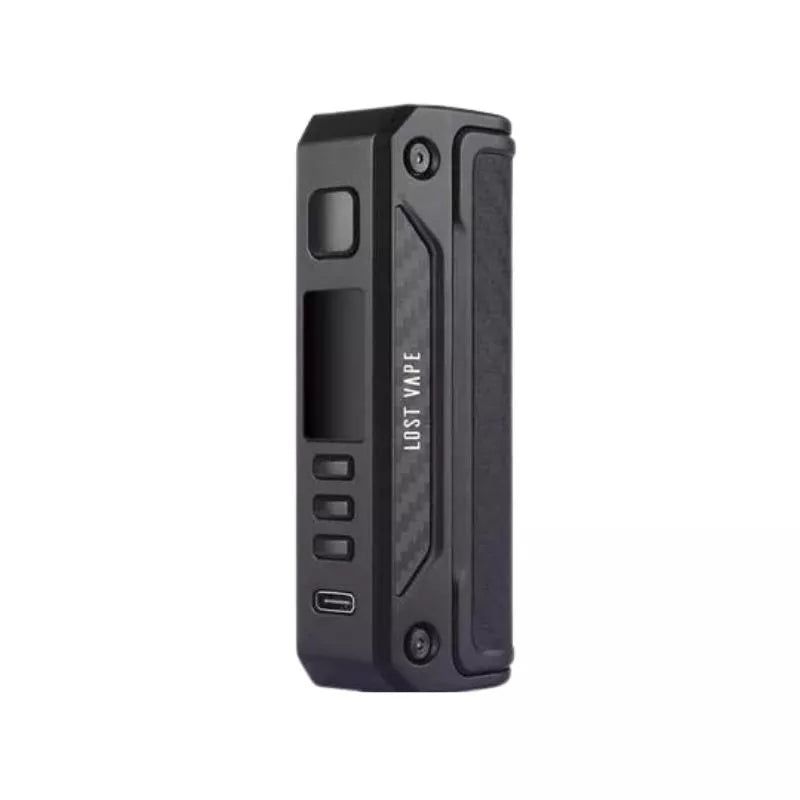 Thelema Solo 100w Mod in Black Carbon Fibre by Lost Vape great with Rebuildable Vape Tanks or Sub-ohm Vape Tanks