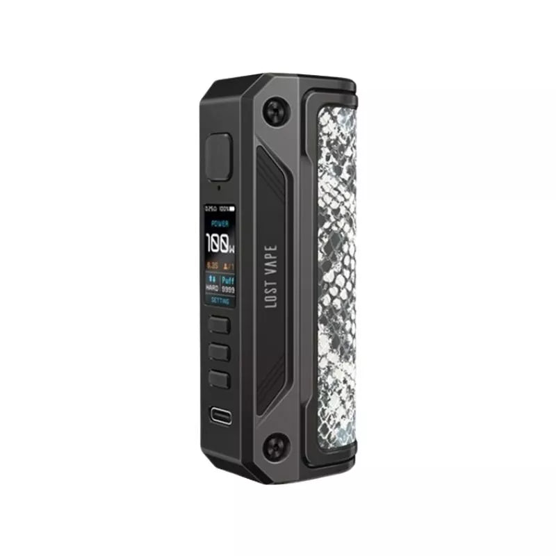 Thelema Solo 100w Mod in Cernunnos Gray by Lost Vape great with Rebuildable Vape Tanks or Sub-ohm Vape Tanks