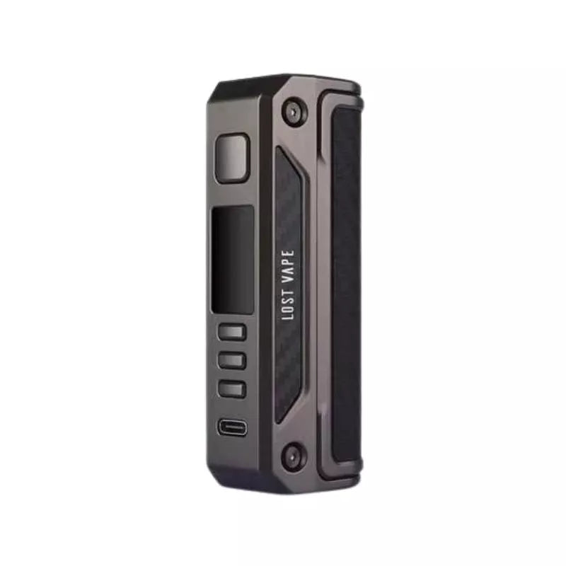 Thelema Solo 100w Mod in Gunmetal Carbon Fibre by Lost Vape great with Rebuildable Vape Tanks or Sub-ohm Vape Tanks