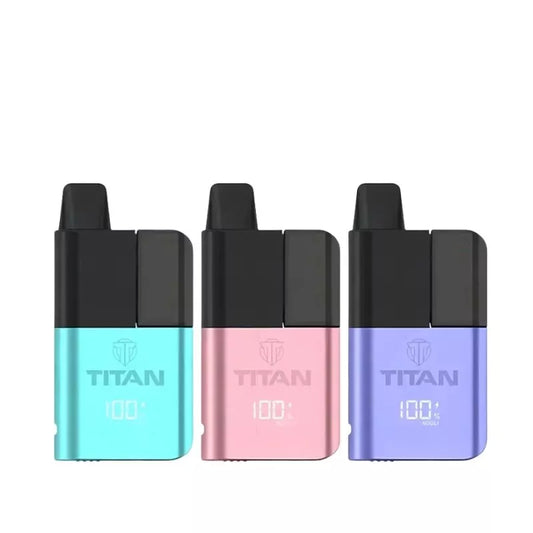 Titan Pro 15K Prefilled Pod Vape Kit filled with 20mg Nicotine Salt E-liquid up to 15,000 puffs with a Built-in 1000mAh Battery 