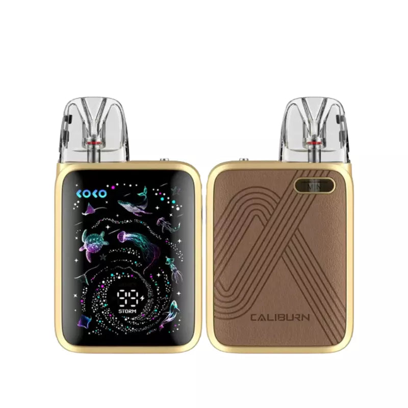 Uwell Caliburn G5 KOKO Pod Vape Kit in Golden Brown colour great for Nic Salt E-liquids