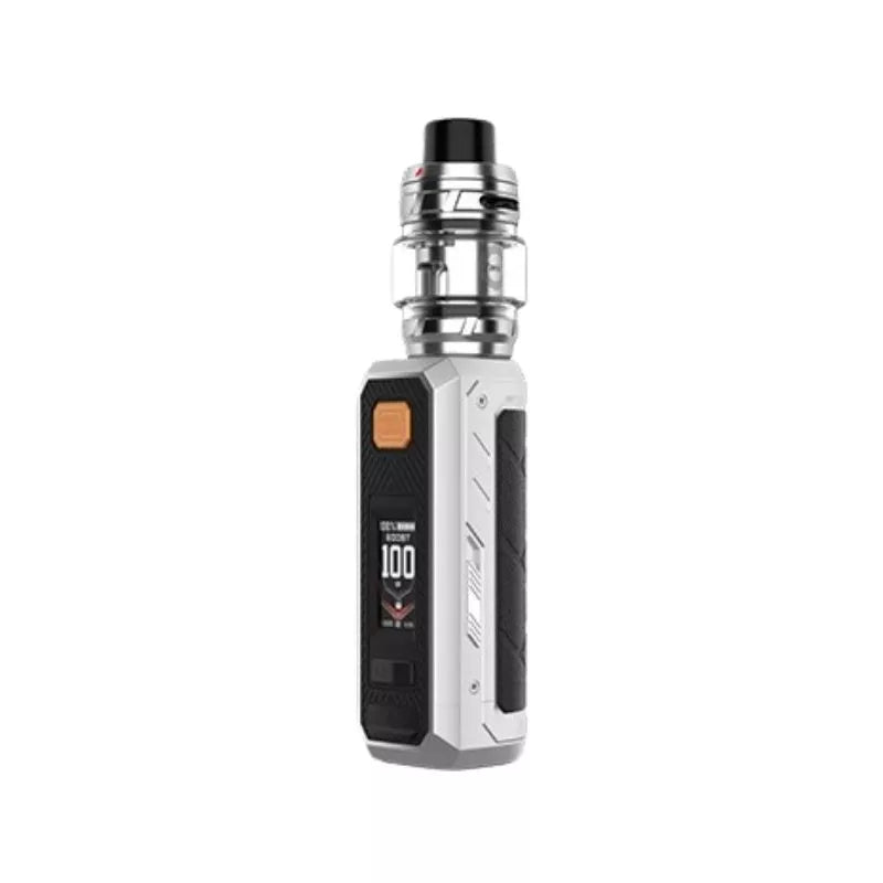 Vaporesso Armour Ultra Sub-ohm Vape Kit Titanium Silver Colour with a 5500mAh Built-in Battery and comes with the Vaporesso iTank Tank great with 70VG/30PG Shortfill Vape Juice.