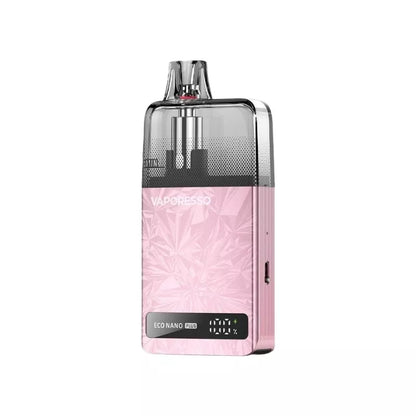Vaporesso Eco Nano Plus Refillable Pod Vape Kit Coral Pink Colour with a Built-in 1400mAh Battery Great for MTL Vaping with Nic Salt E-liquids and 50vg/50pg shortfill Vape Juice