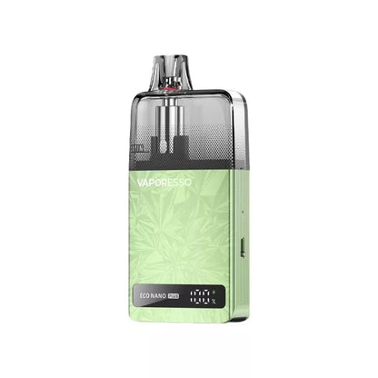 Vaporesso Eco Nano Plus Refillable Pod Vape Kit Grape Green Colour with a Built-in 1400mAh Battery Great for MTL Vaping with Nic Salt E-liquids and 50vg/50pg shortfill Vape Juice