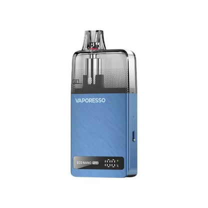 Vaporesso Eco Nano Plus Refillable Pod Vape Kit Sky Blue Colour with a Built-in 1400mAh Battery Great for MTL Vaping with Nic Salt E-liquids and 50vg/50pg shortfill Vape Juice