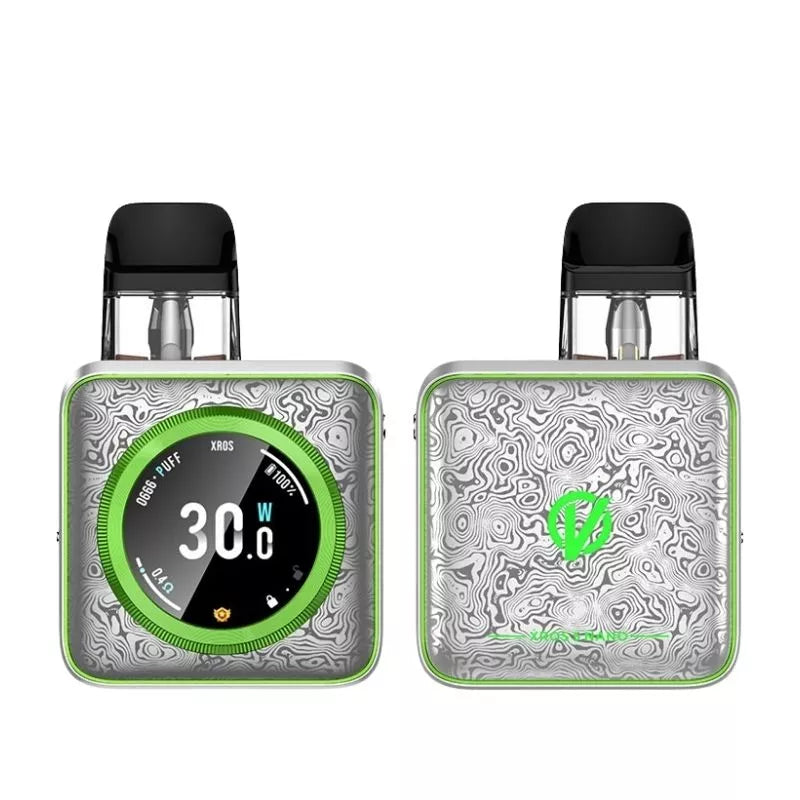 Vaporesso XROS 5 Nano Pod Vape Kit Damascus Silver Colour great for MTL Vaping with Nic Salt E-liquids or 50vg/50pg Shortfill Vape Juice