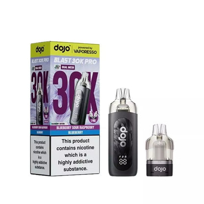 Vaporesso Dojo Blast 30K Pro Prefilled Pod Vape Kit in Blueberry Edition Flavour for up to 30,000 Puffs.