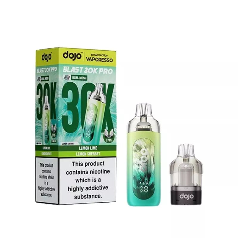 Vaporesso Dojo Blast 30K Pro Prefilled Pod Vape Kit in Lemon Edition Flavour for up to 30,000 Puffs.