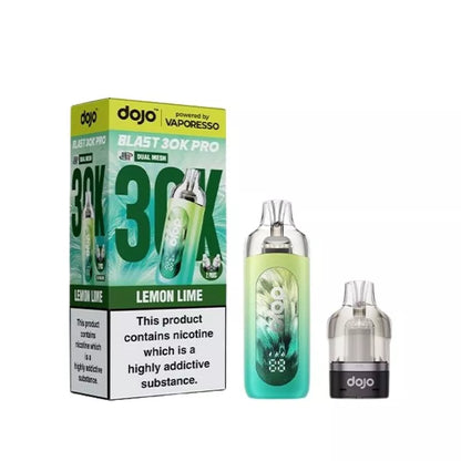 Vaporesso Dojo Blast 30K Pro Prefilled Pod Vape Kit in Lemon Lime Flavour for up to 30,000 Puffs.