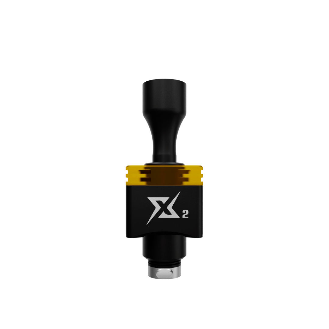 Veepon Tita X2 RBA in black with yellow accents, featuring a sleek design.