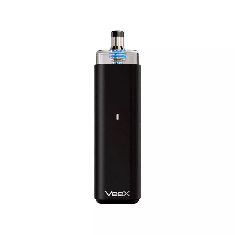 Veepon VeeX Pod Vape Kit in Black great for RDL/MTL Vaping with Nic Salt Vape Juices 