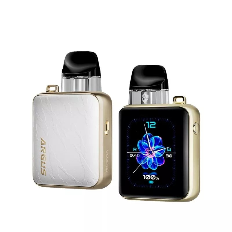 Voopoo Argus P3 Pod Vape Kit in Silver  Leather great for MTL Vaping with Nic Salt E-liquids