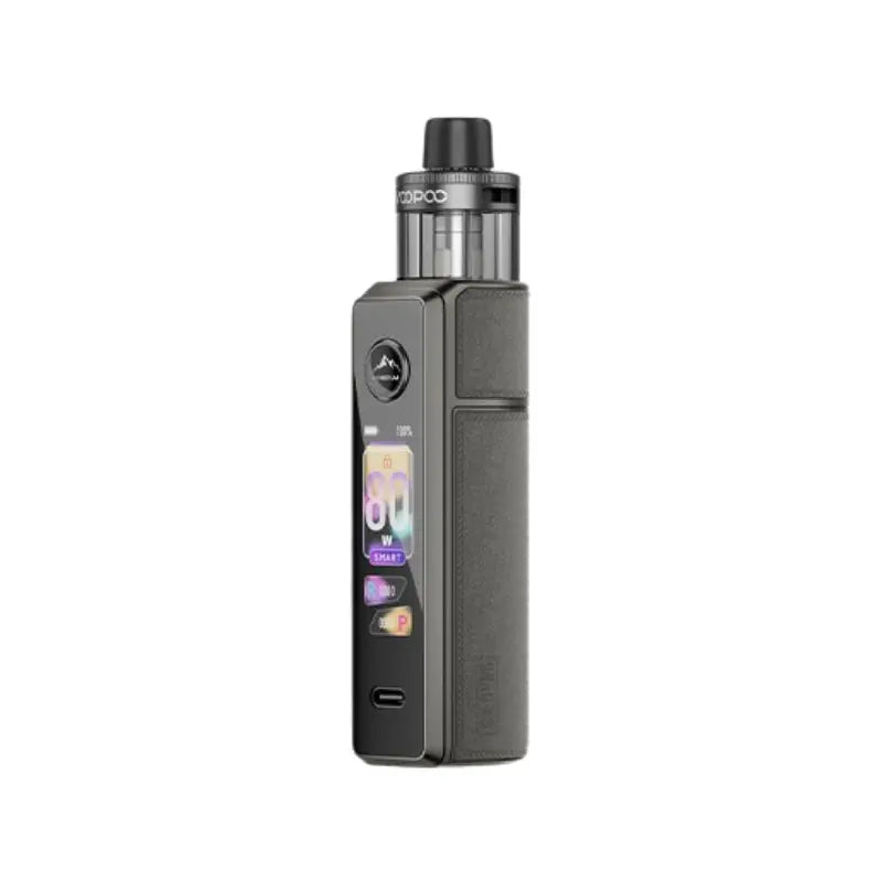 Voopoo Drag X3 Pod Vape Kit Gray Metal Colour great for DTL Vaping and compatible with Voopoo Pnp X Coil Range