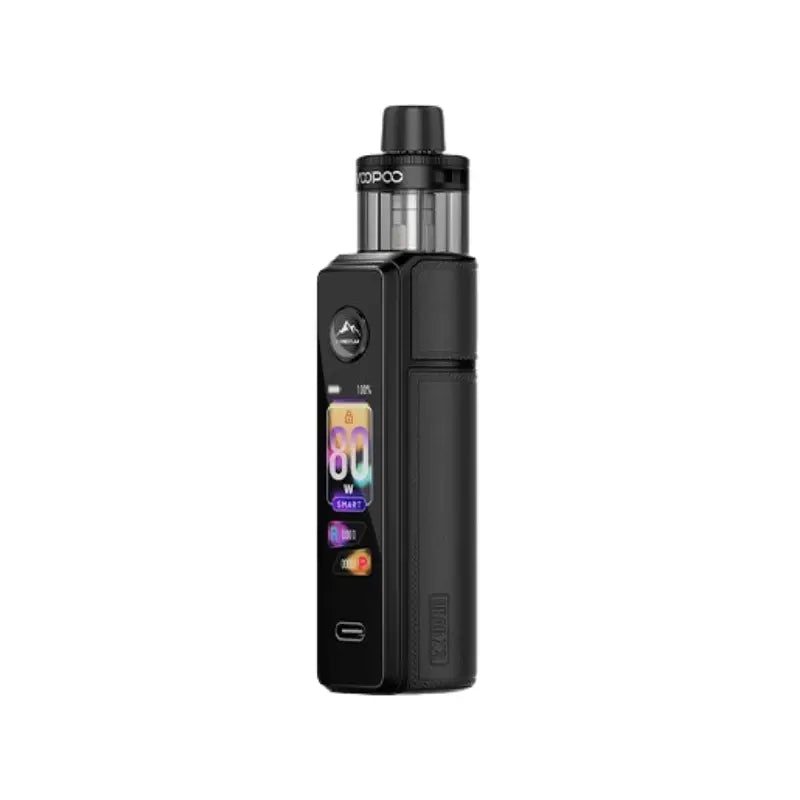 Voopoo Drag X3 Pod Vape Kit Spray Black Colour great for DTL Vaping and compatible with Voopoo Pnp X Coil Range