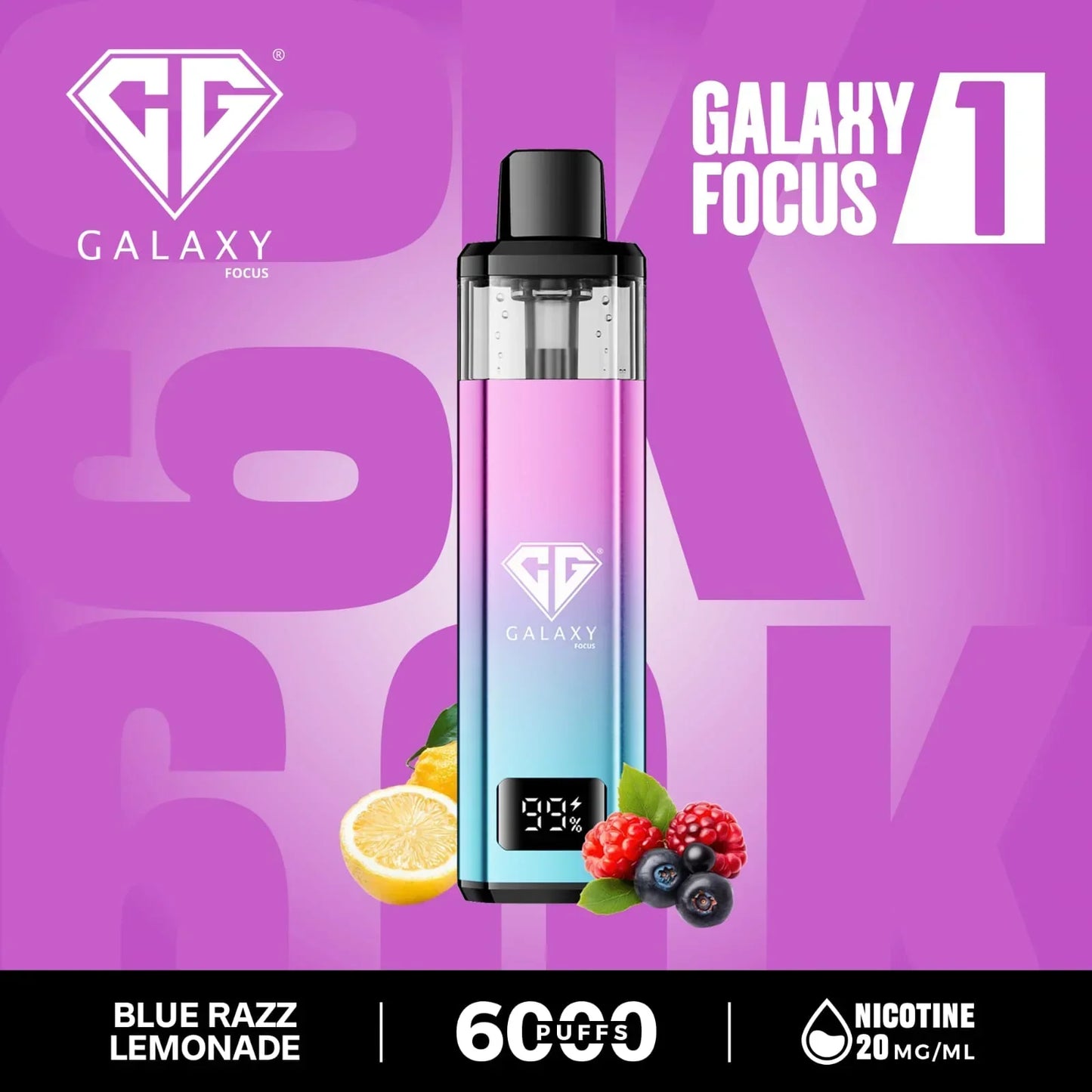 Galaxy Focus 1 6k Puffs Prefilled Pod Kit- Box of 5