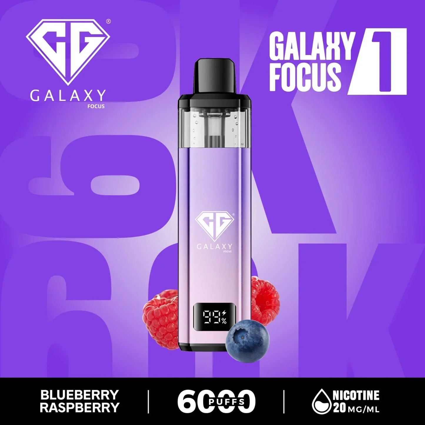 Galaxy Focus 1 6k Puffs Prefilled Pod Kit- Box of 5