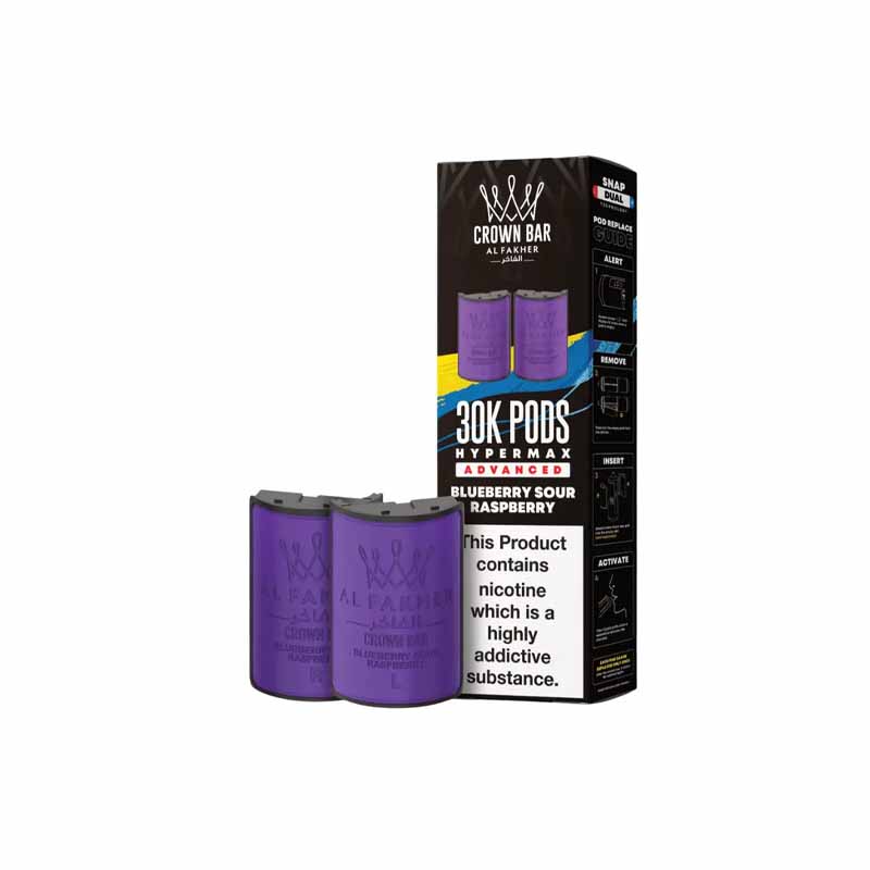Al Fakher 30k Hypermax Prefilled Replacement Pods, Blueberry Sour Raspberry Flavour
