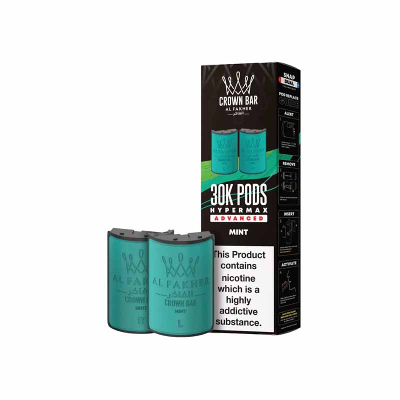 Al Fakher 30k Hypermax Prefilled Replacement Pods, Mint Flavour