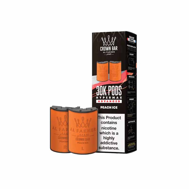 Al Fakher 30k Hypermax Prefilled Replacement Pods, Peach Ice Flavour